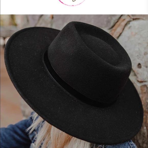 Nashville Wide Brim Hat Black - Picture 2 of 3